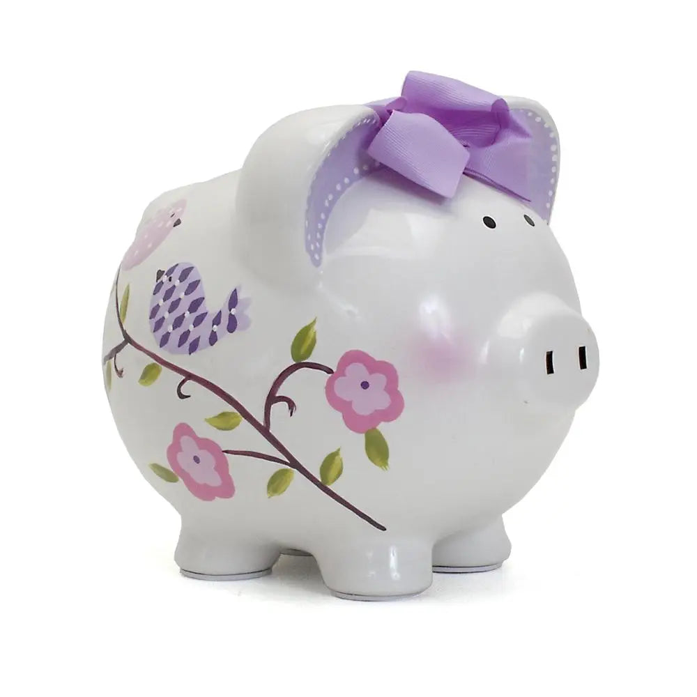 Floral Bird Piggy Bank