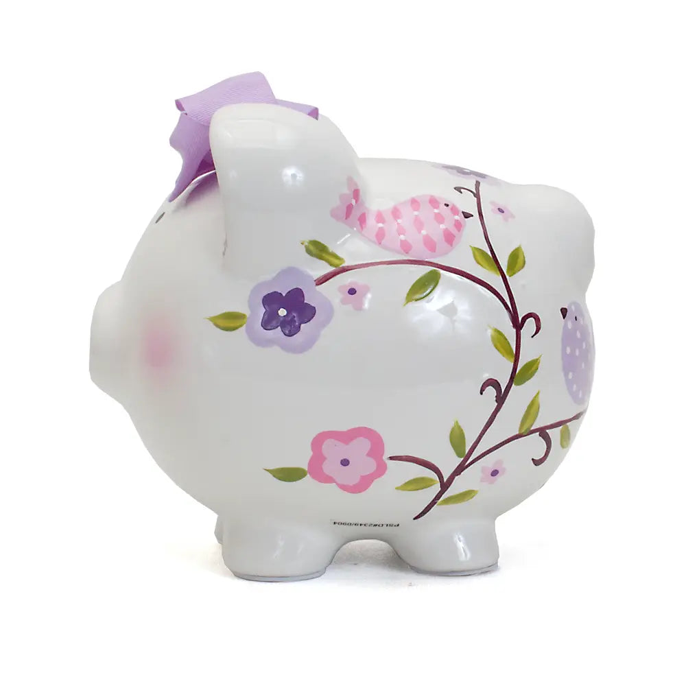 Floral Bird Piggy Bank