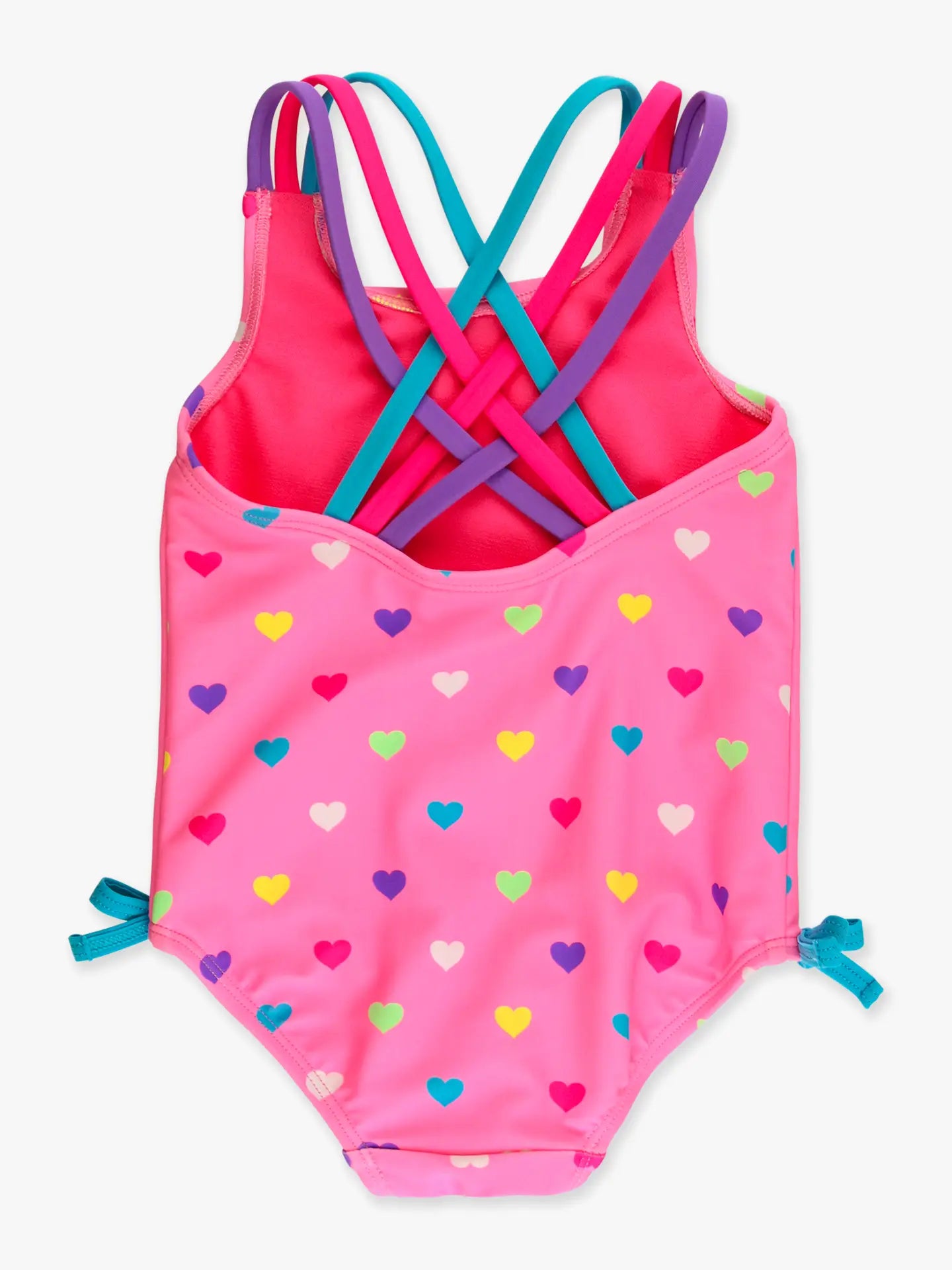 Neon Hearts Cross Back Swim