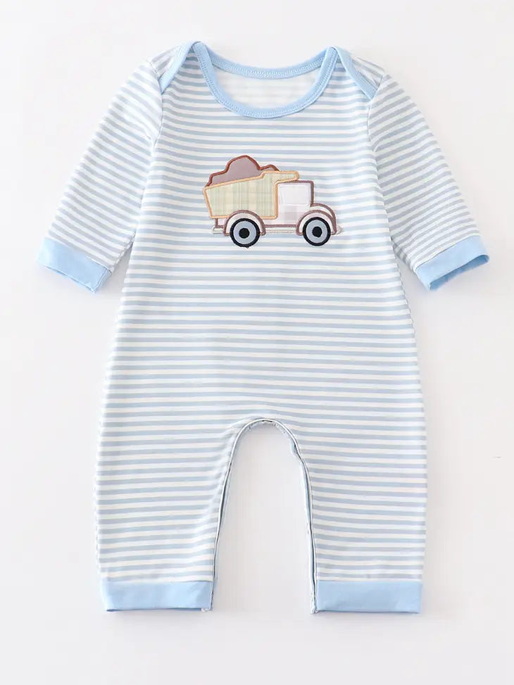 Dump Truck Applique Romper