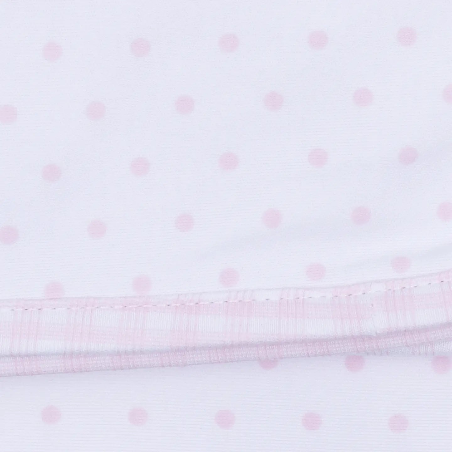 Pink Gingham Dots Footie