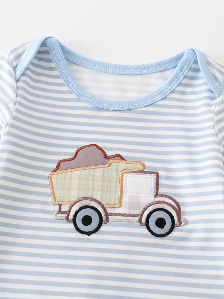 Dump Truck Applique Romper