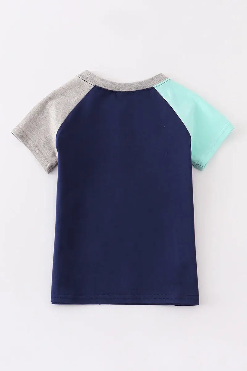 Navy Golf Embroidery Tee
