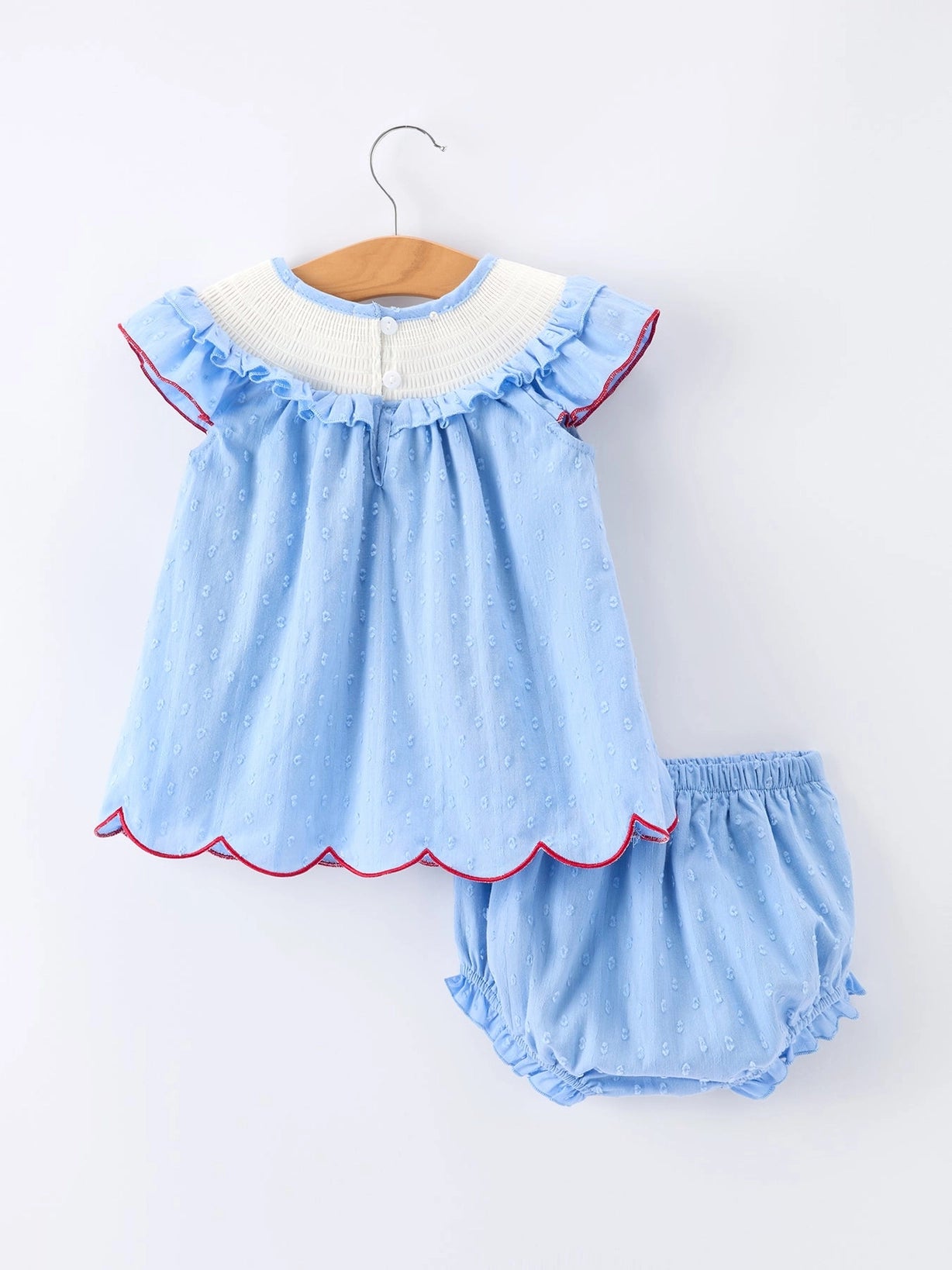 Smocked Flag BittyDot Set