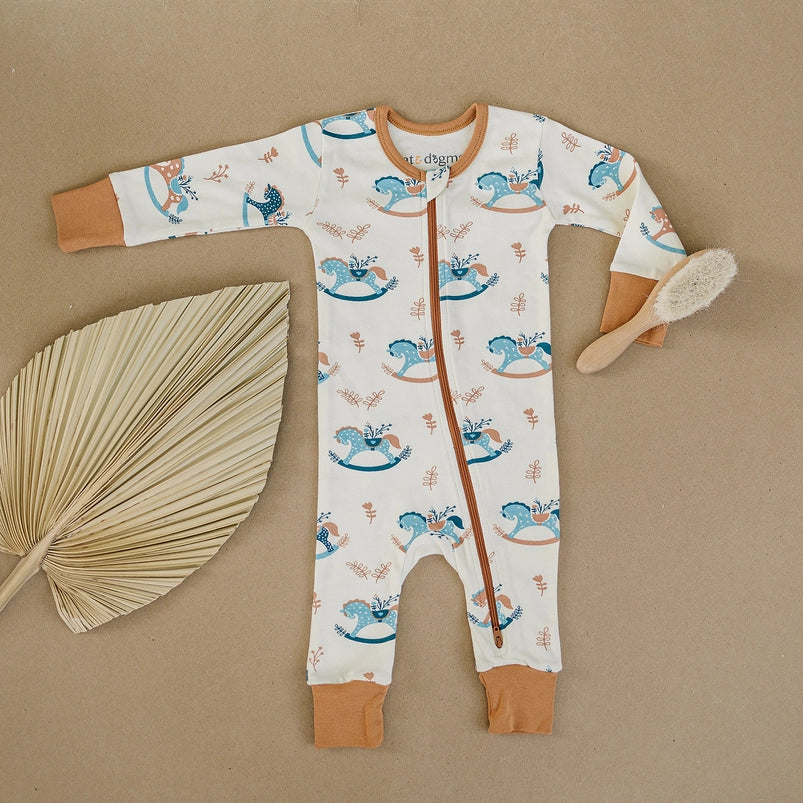 Rocking Horse Organic Baby Zippy Romper