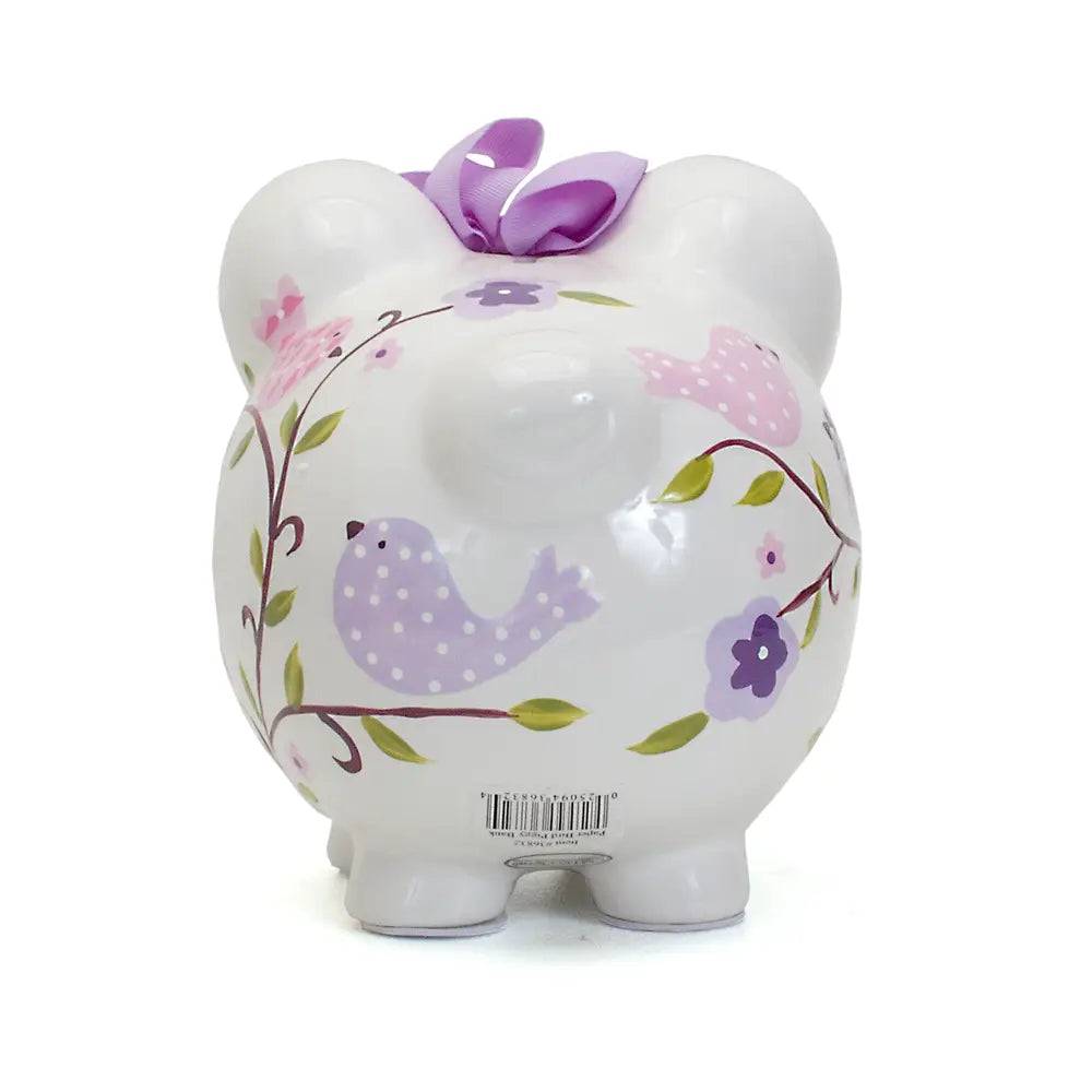 Floral Bird Piggy Bank