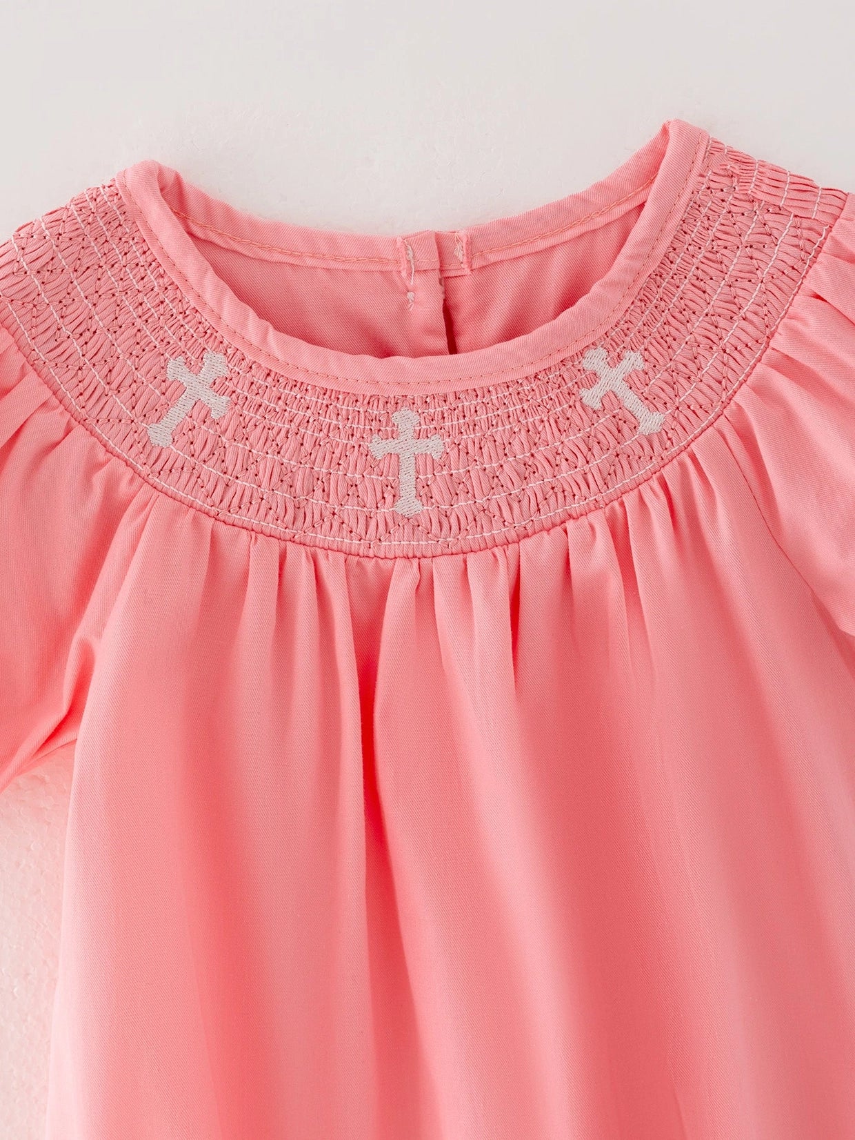 Pink Smocked Cross Bubble