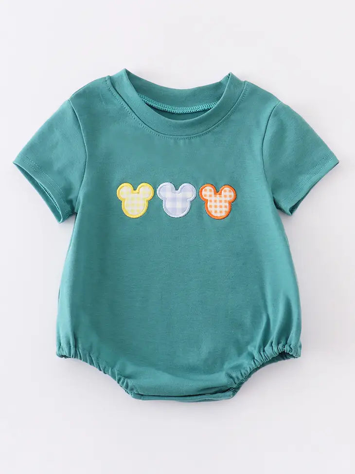 Blue Mouse Applique Bubble