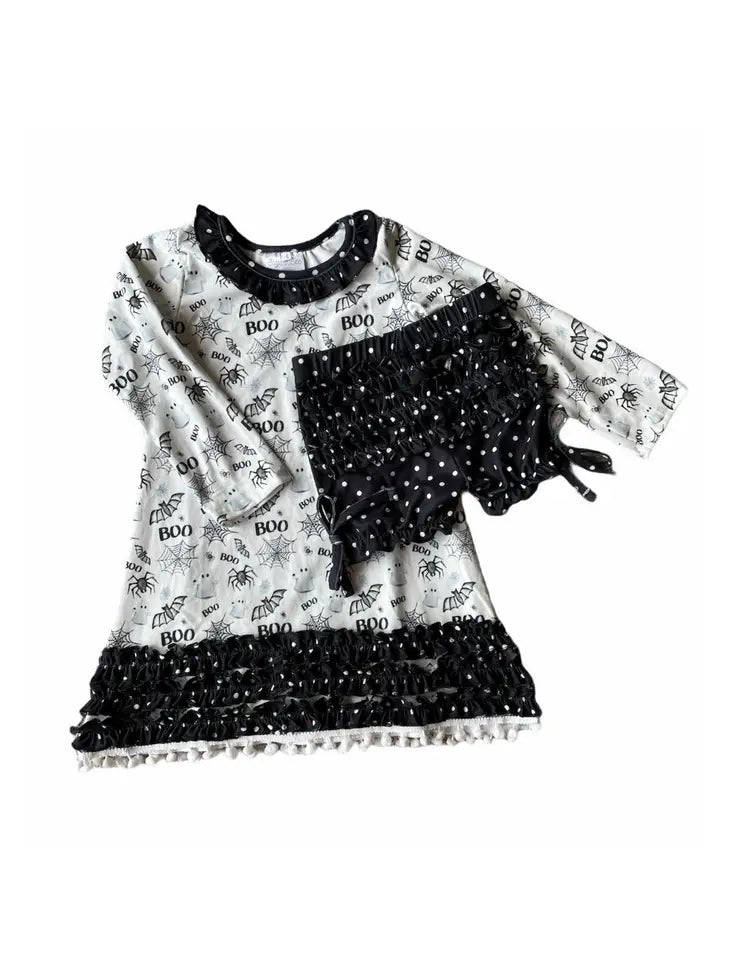 Halloween Dreams Ruffle Gown with Bloomers