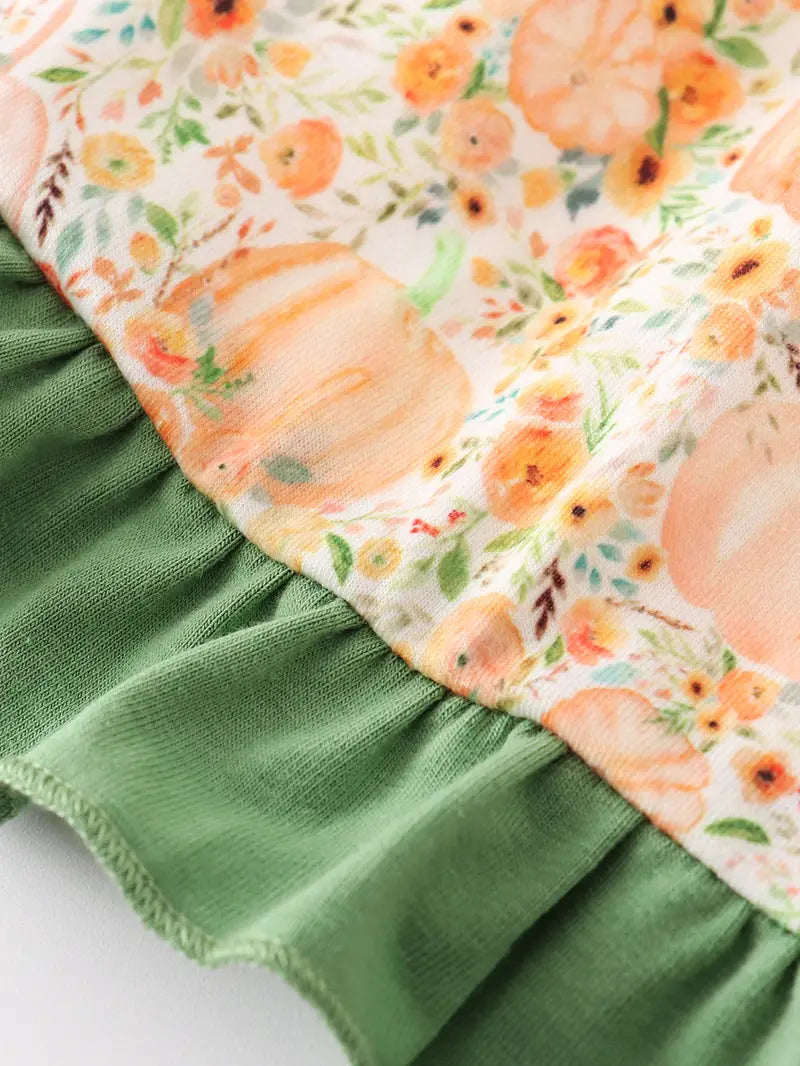 Green Ruffle Pumpkin Dress