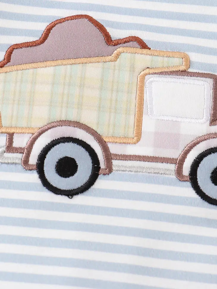 Dump Truck Applique Romper