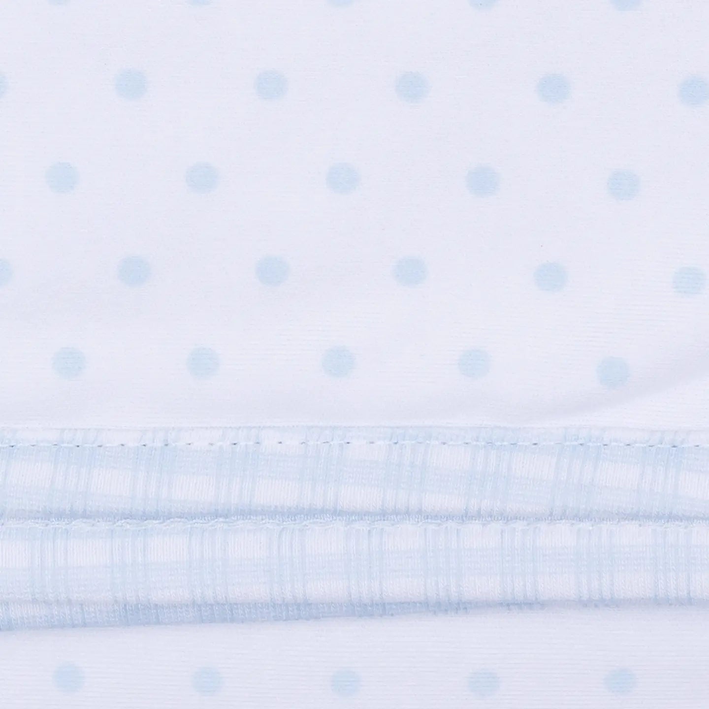 Blue Gingham Dots Footie