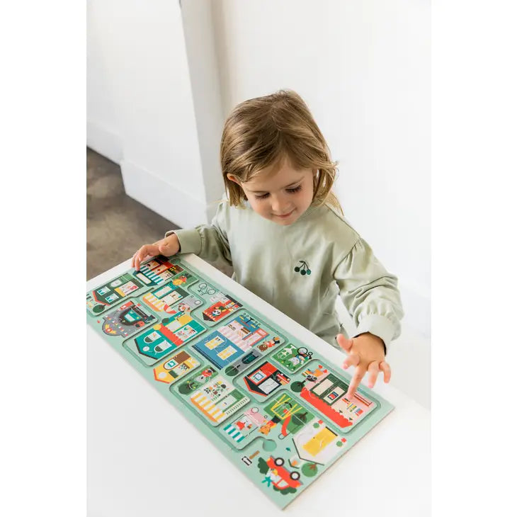 Follow & Spot Puzzle: Around Town