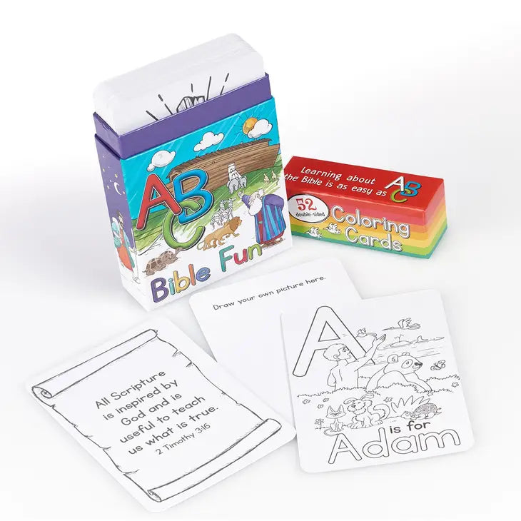 52 ABC Bible Fun Coloring Cards