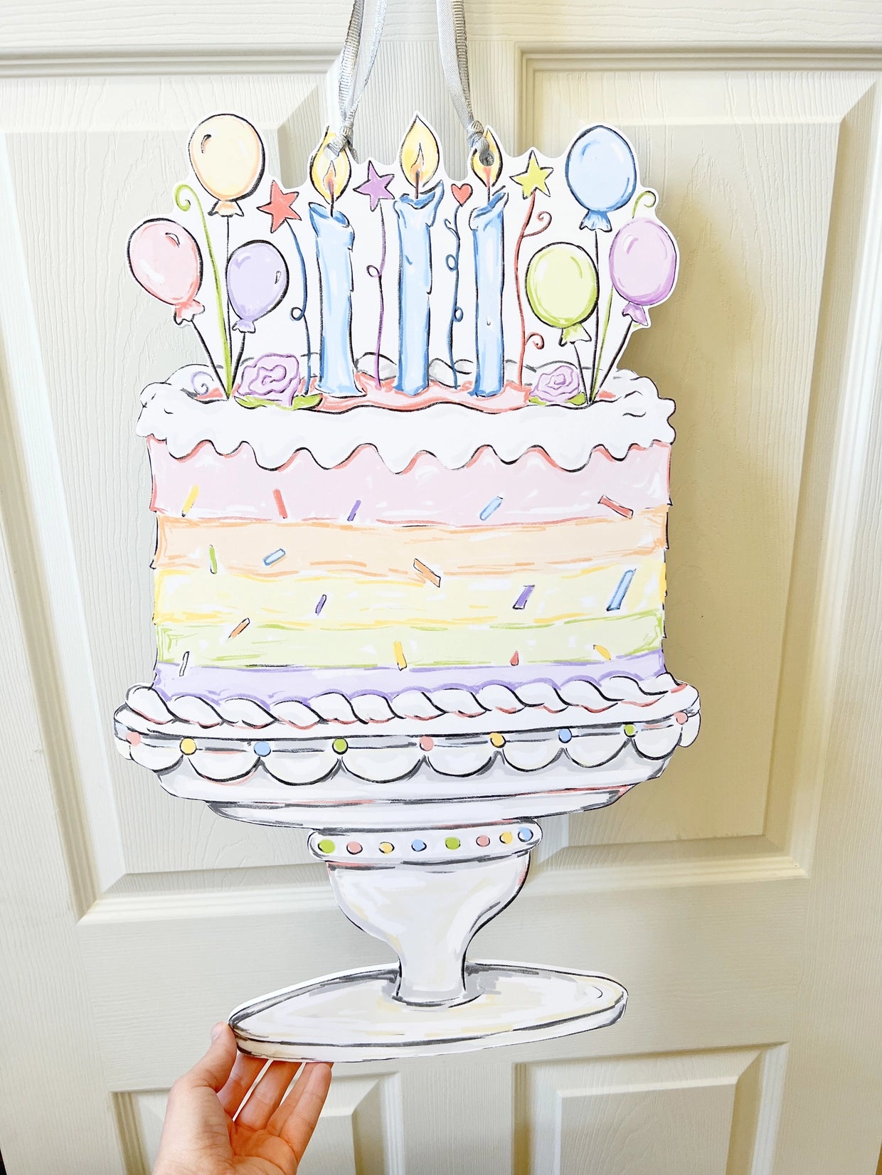 Pastel Birthday Door Hanger