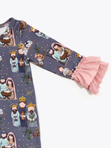 Nativity Ruffle Romper