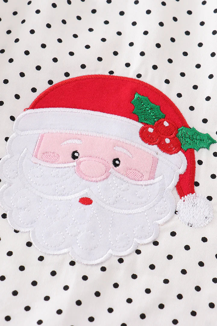 Santa Smocked Dot Dress