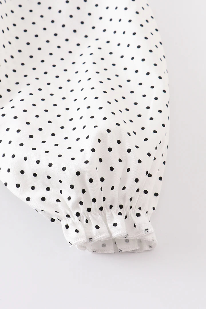 Santa Smocked Dot Dress
