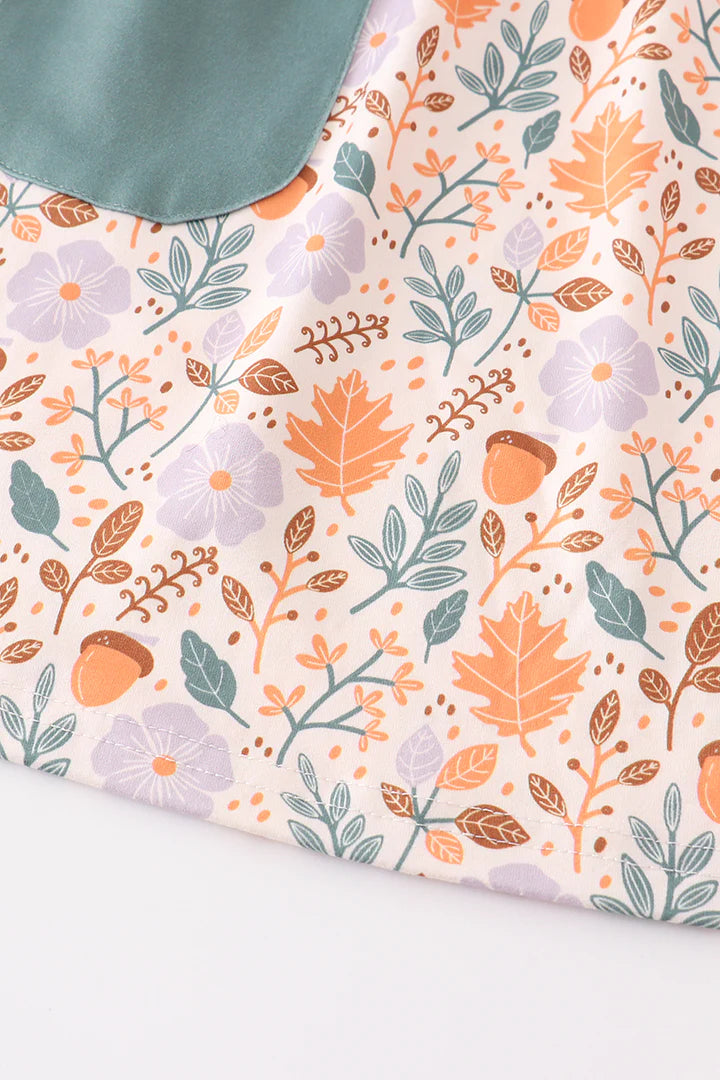 Fall Print Ruffle Dress