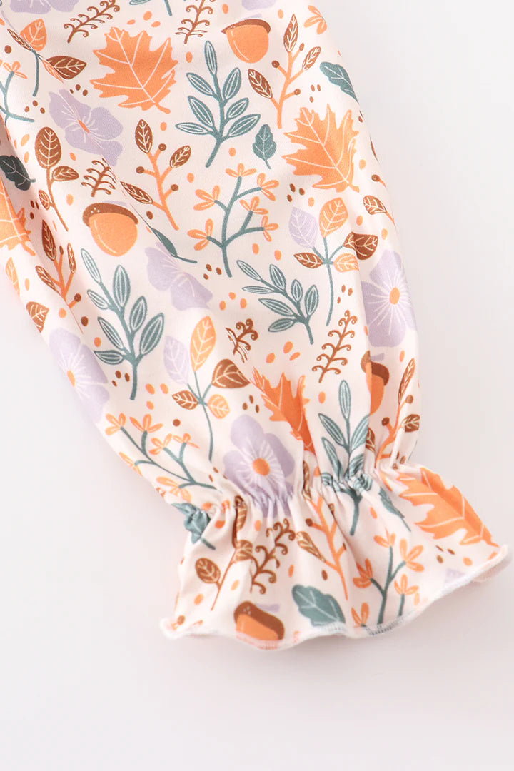 Fall Print Ruffle Dress