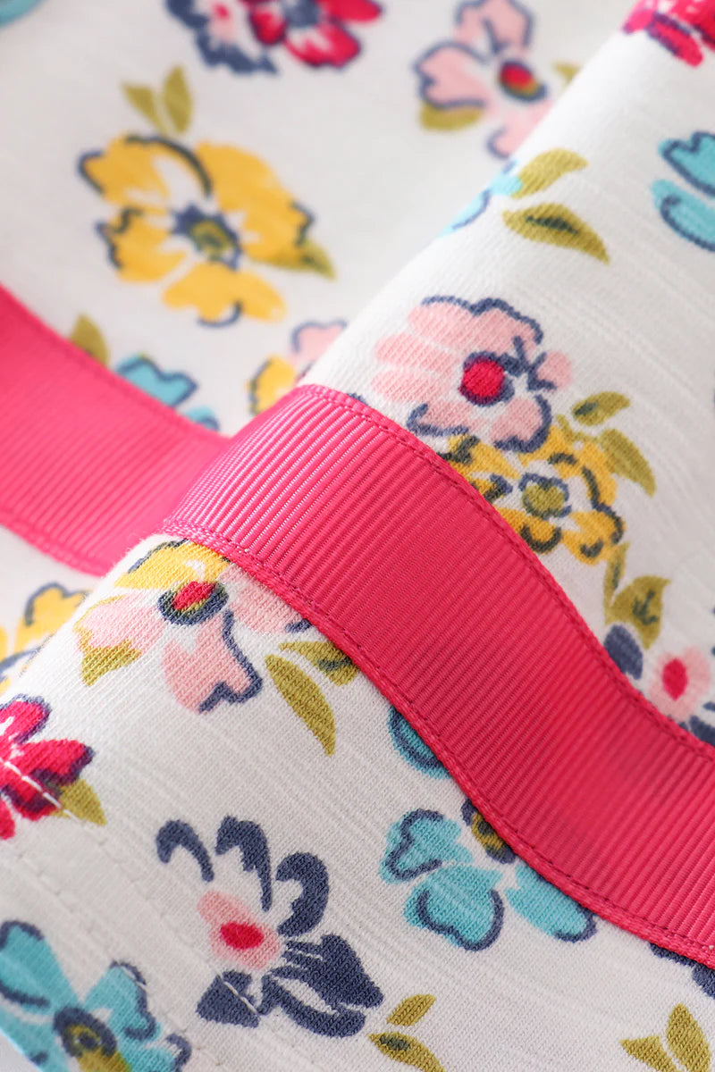 Coral Floral Dress