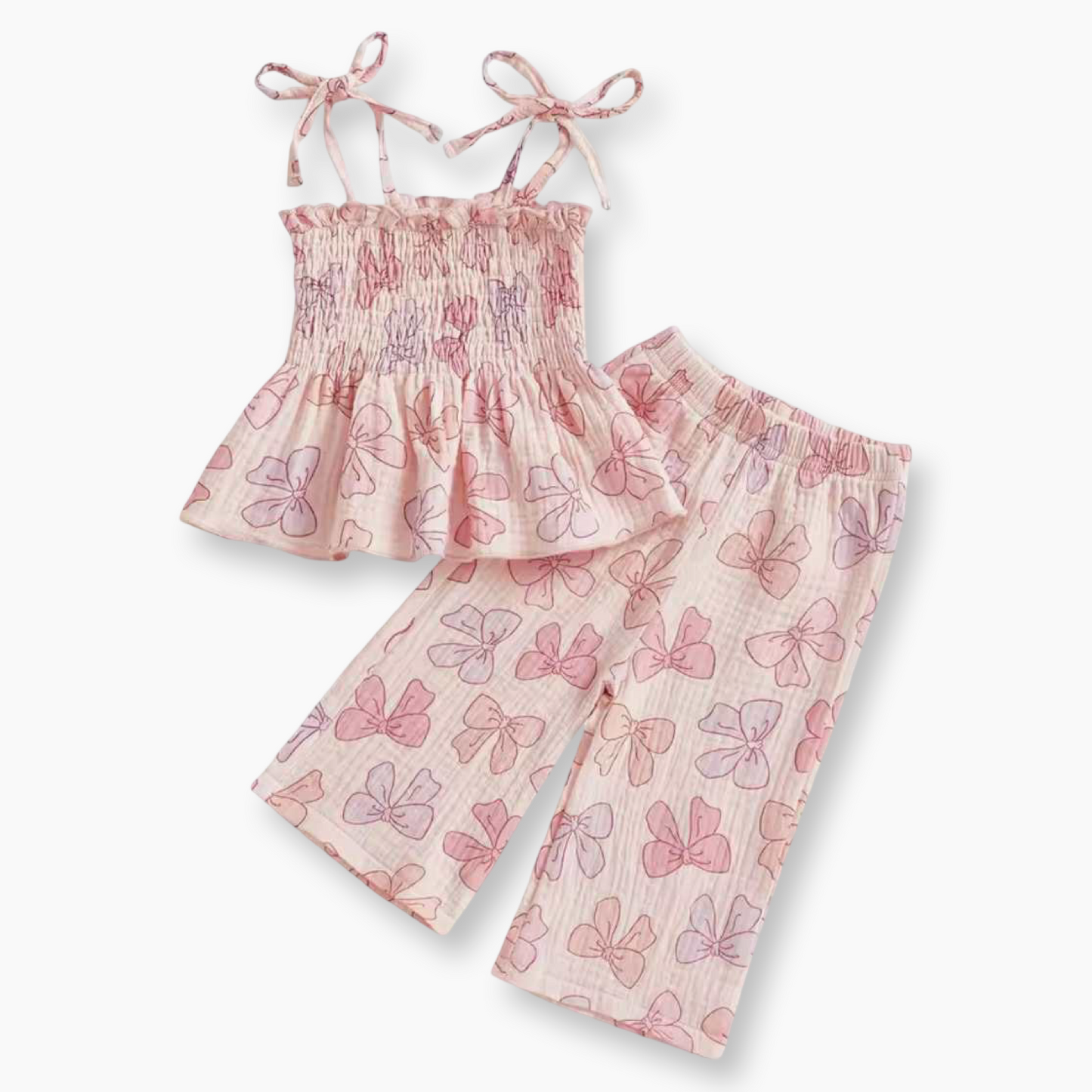 Pink Bow Linen Set