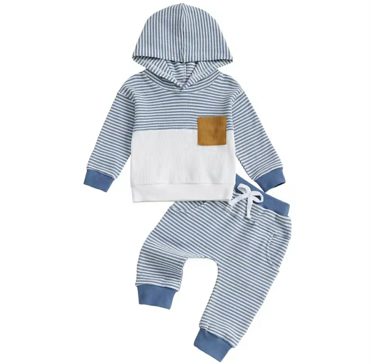 Hooded Waffle Knit Set