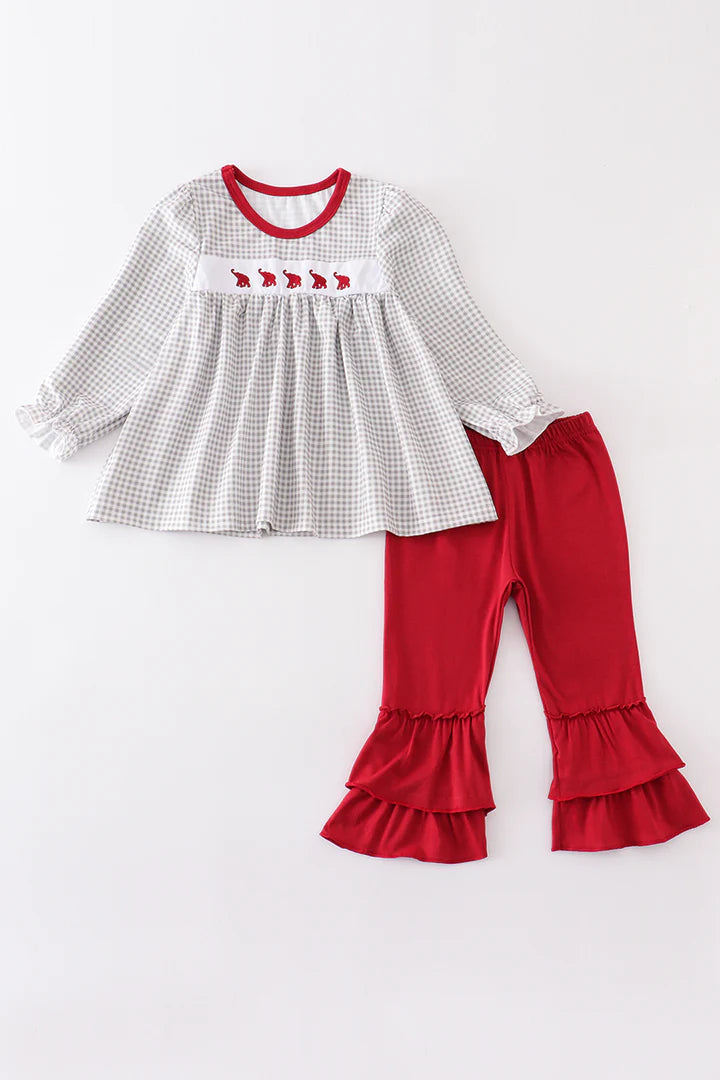 Alabama Embroidered Ruffle Set
