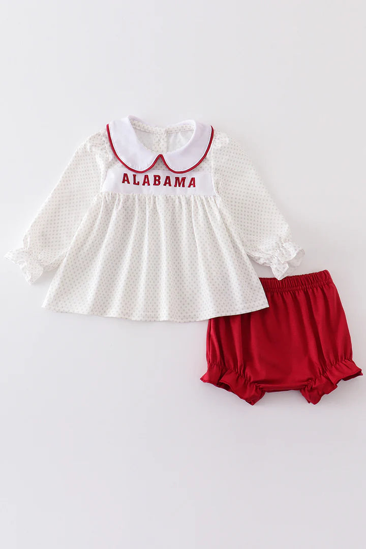 Alabama Embroidered Bloomers Set