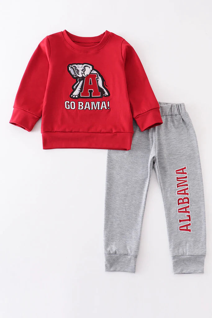 Alabama Embroidered Pants Set