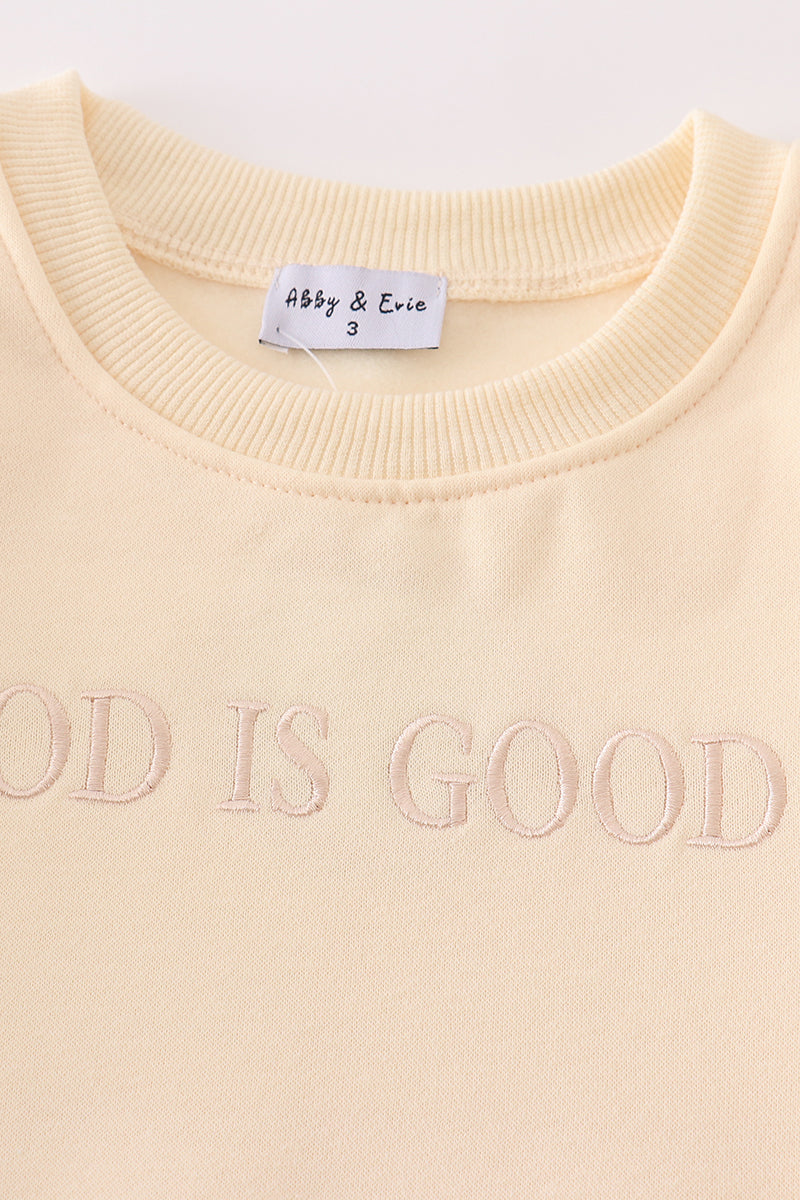 God Is Good Sweatshirt: Yellow