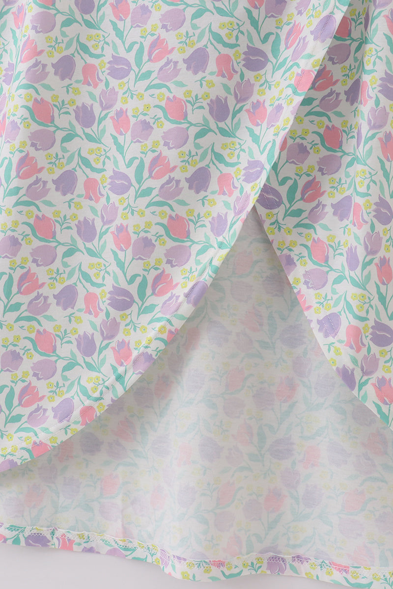 Purple Tulips Mom Dress