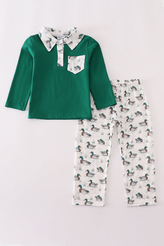 Duck Print Polo Set