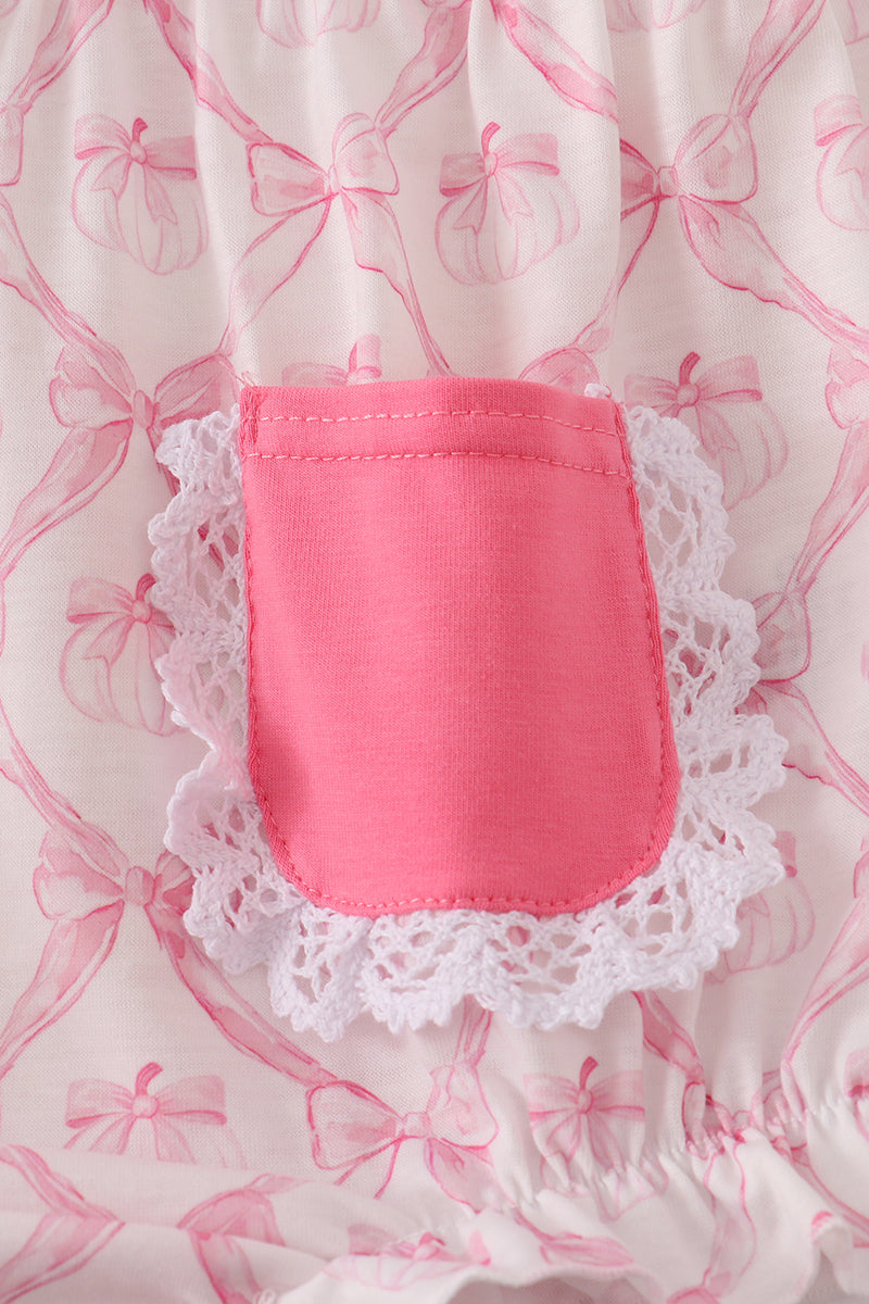 Pink Bow Pumpkin Bubble