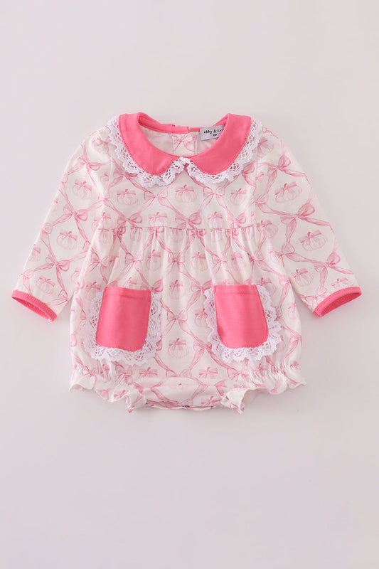 Pink Bow Pumpkin Bubble