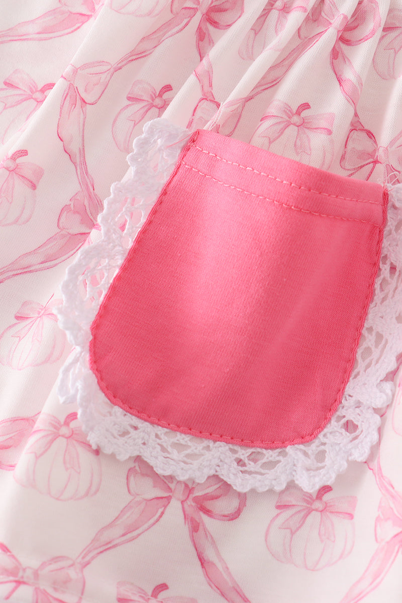 Pink Bow Pumpkin Bloomers Set