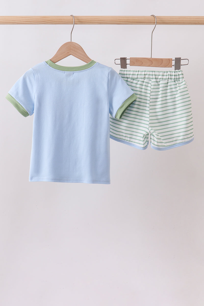 Blue Green Stripe Set