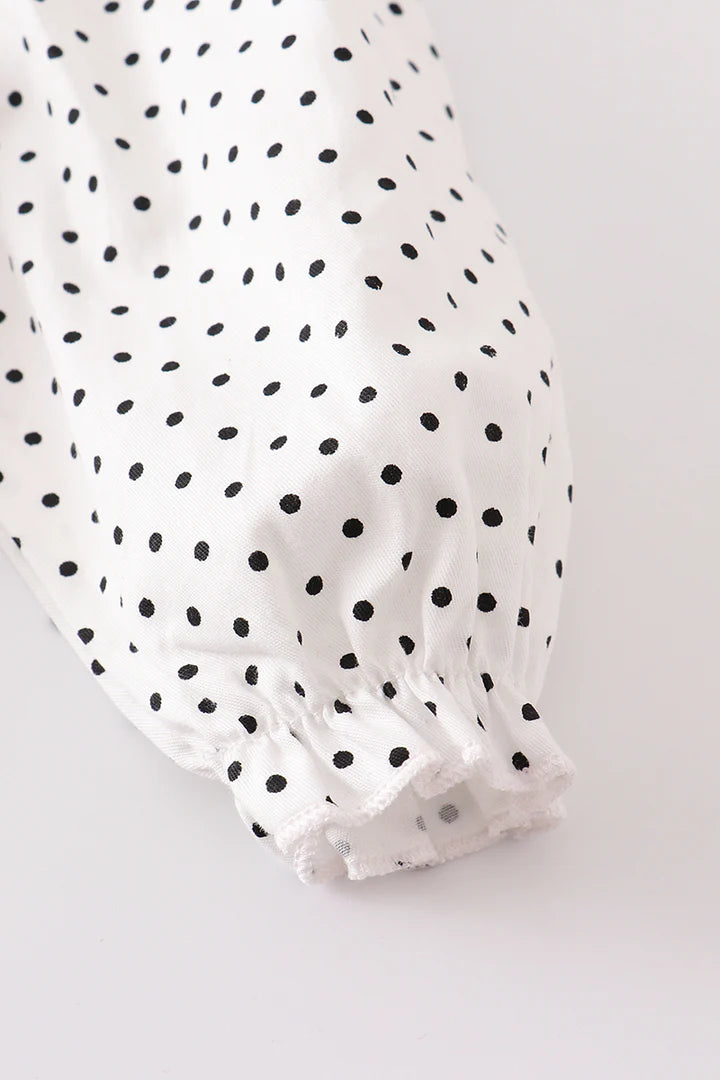 Santa Smocked Dot Bubble Set