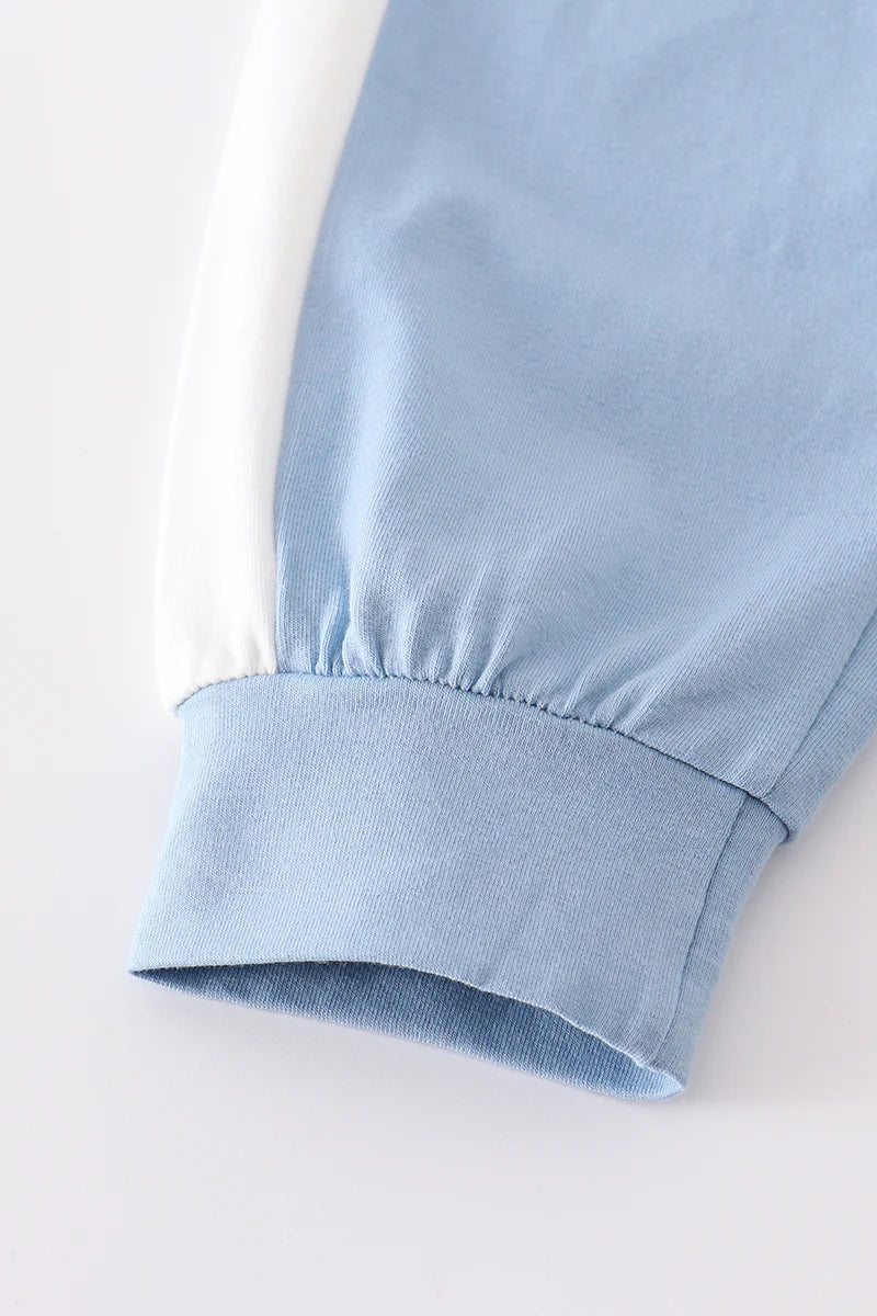 Blue Cow Applique Set
