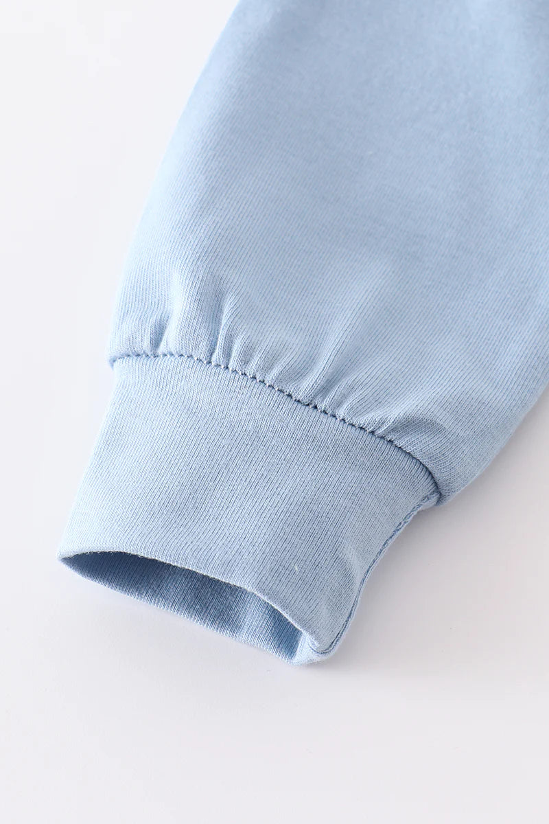 Blue Cow Applique Bubble