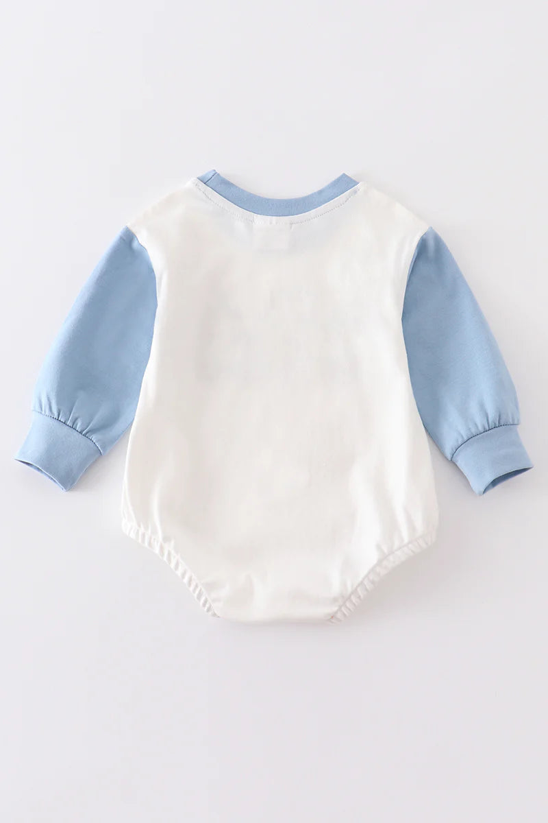 Blue Cow Applique Bubble