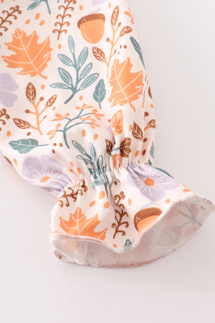 Fall Print Ruffle Bubble