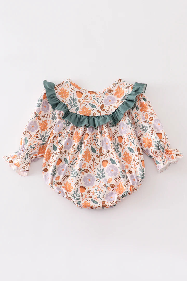 Fall Print Ruffle Bubble