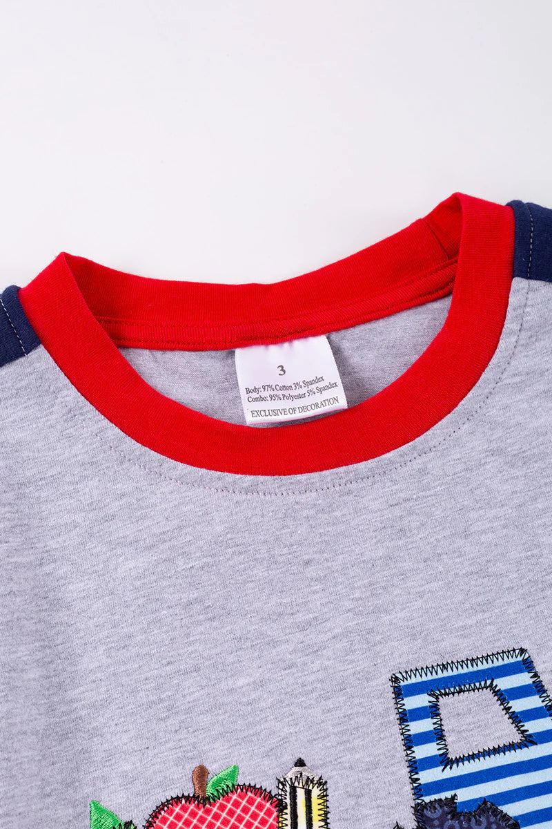 Back To School Applique Tractor Tee