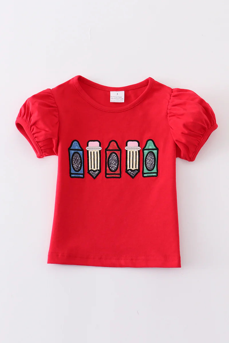 Crayon Applique Top