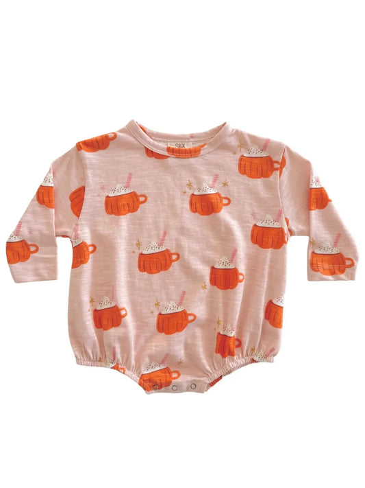 Pink Pumpkin Mug LS Bubble Tee