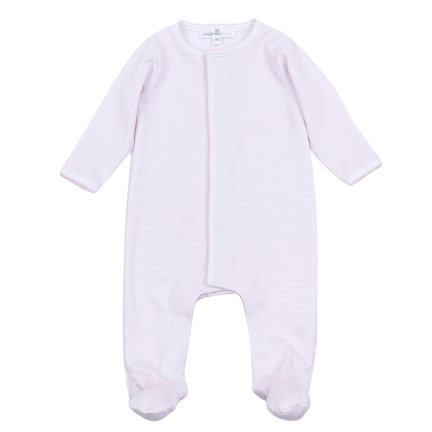 Pink Mini Stripes Footie
