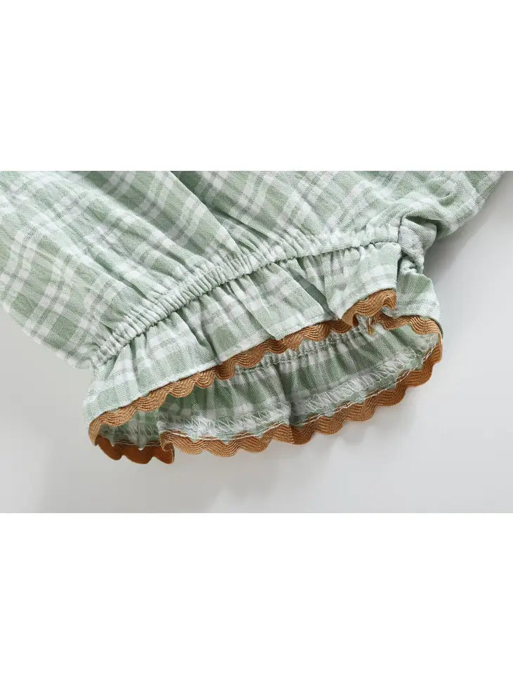 Sage Smocked Pumpkin Bloomers Set