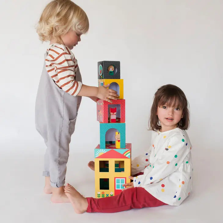 Peek-A-Boo House Stacking Blocks