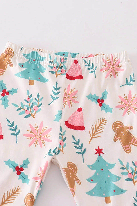 Pink Ruffle Bell Bottom Pants Set